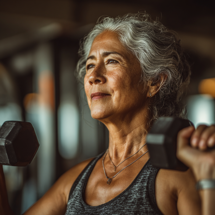 Adultos mayores haciendo ejercicio